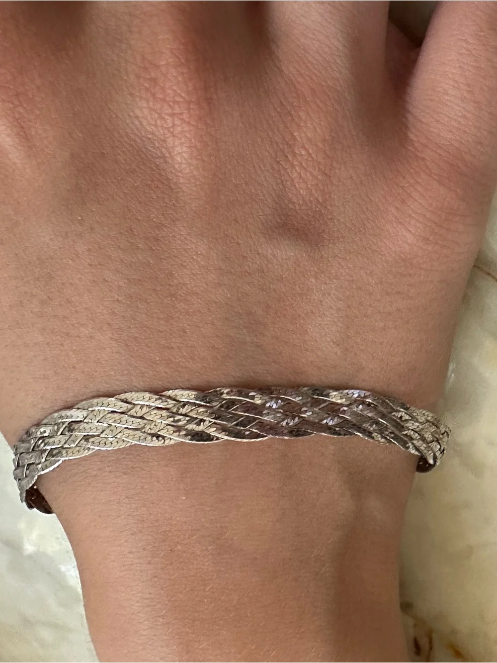 Braided Silver-Tone Cuff Bracelet - Women's Jewelry